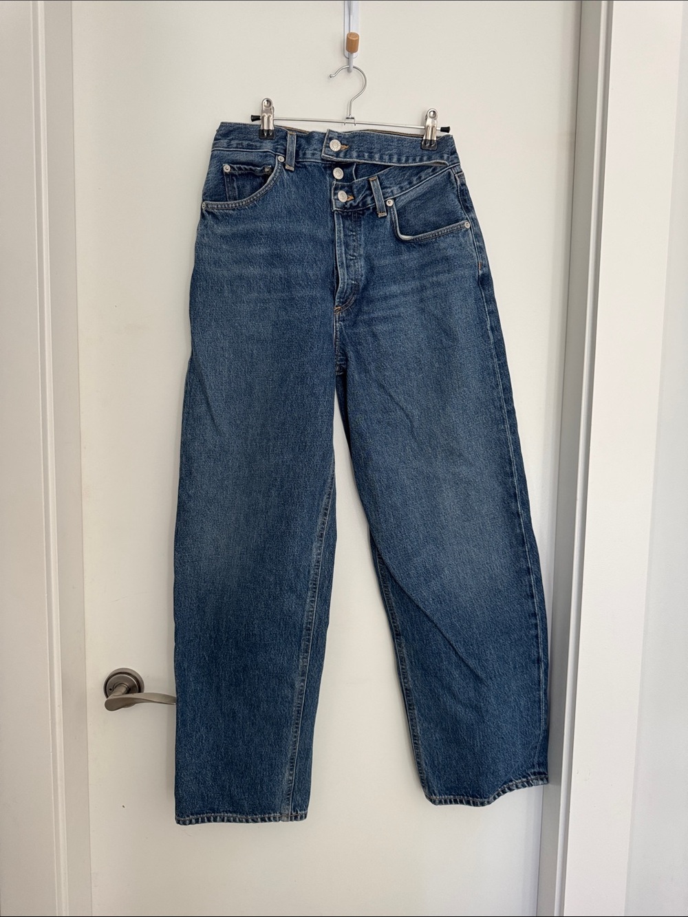 AGOLDE Broken Waistband High Rise Jeans Intrigue US 27